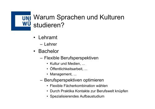 Sprachen und Kulturen studieren - Philosophische Fakultät I ...