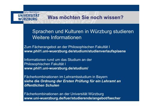 Sprachen und Kulturen studieren - Philosophische Fakultät I ...