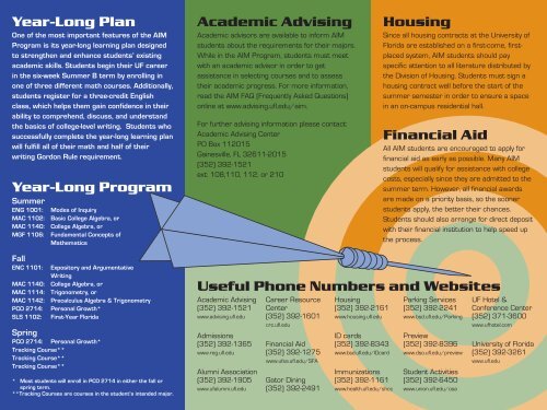 AIM Program - Clas News and Publications - University of Florida