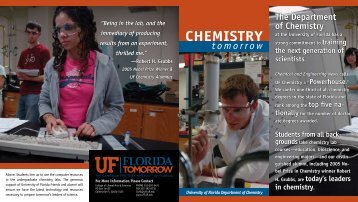 CHemiSTRy - Clas News and Publications - University of Florida