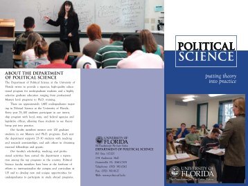 Political Science - News and Publications - University of Florida