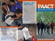 paact - 2006 - Clas News and Publications - University of Florida