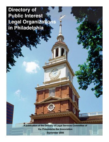 Directory of Public Interest Legal Organizations in Philadelphia