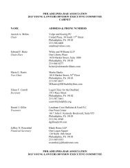 YLD Executive Committee Contact List - Philadelphia Bar Association