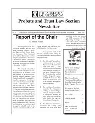 Probate & Trust Newsletter: April 2005 - Philadelphia Bar Association