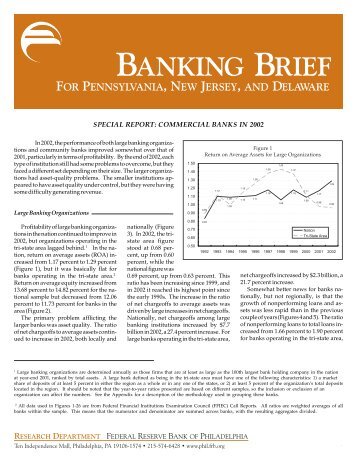 Commercial Banks in 2002 - Federal Reserve Bank of Philadelphia