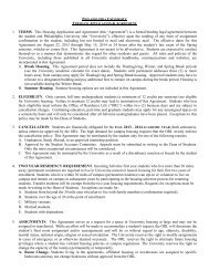 1. TERMS. This Housing Application and Agreement - Philadelphia ...