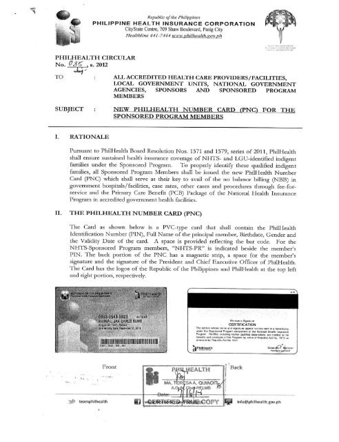 Philhealth Insurance Id Card