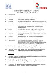 Philip Cornes Purchase Order Terms And Conditions