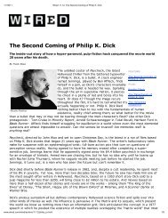 The Second Coming of Philip K. Dick - Philip K. Dick Fan Site