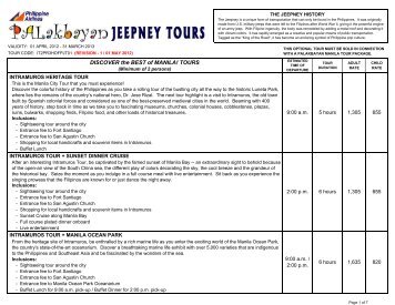 Jeepney Tours - Philippine Airlines