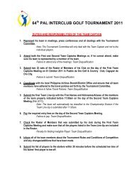 pal interclub golf tournament 2011 - Philippine Airlines