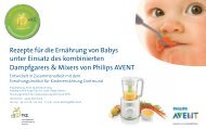 Rezepte fÃ¼r die ErnÃ¤hrung von Babys unter Einsatz des ... - Philips