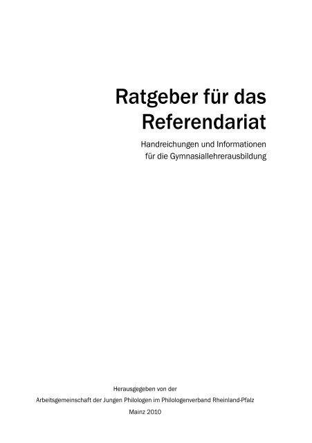 Ratgeber Rheinland-Pfalz - Philologenverband Rheinland-Pfalz eV