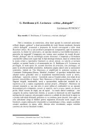 G. IbrÄileanu Åi E. Lovinescu â critica âdialogalÄâ - Philologica ...