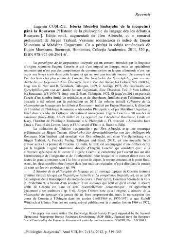 Recenzii - Philologica Jassyensia