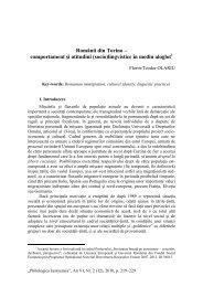 (socio)lingvistice in mediu aloglot - Philologica Jassyensia