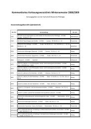 Kommentiertes Vorlesungsverzeichnis Wintersemester ... - Philologie