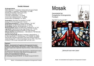 Mosaik - Evangelische Kirchengemeinde Fornsbach