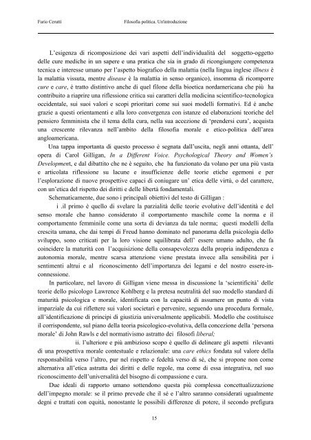 Furio Cerutti - Dipartimento di Filosofia