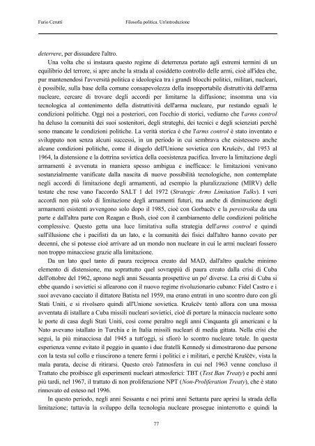 Furio Cerutti - Dipartimento di Filosofia