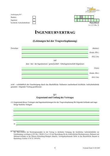 INGENIEURVERTRAG - Diözese Rottenburg-Stuttgart