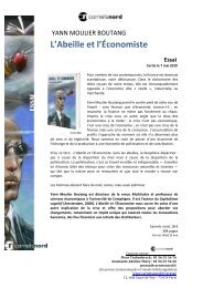 L'Abeille et l'Ãconomiste - Philosophie Management