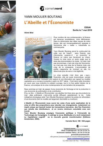 L'Abeille et l'Ãconomiste - Philosophie Management