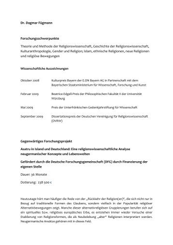 Forschungsprojekt - Studiengang Philosophie und Religion ...