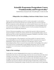 Fundamentality and Perspectivality - Philosophie.ch