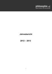 Jahresbericht 2012 – 2013 - Philosophie.ch