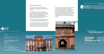 Flyer - Institut fÃ¼r Philosophie - Technische UniversitÃ¤t Darmstadt