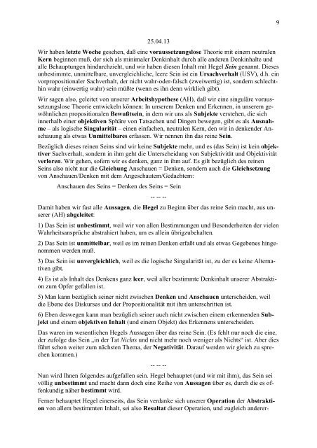 Einführung in Hegels Logik - Philosophisches Seminar