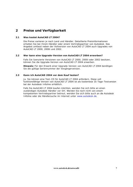 Autocad LT 2004 Faq deutsch