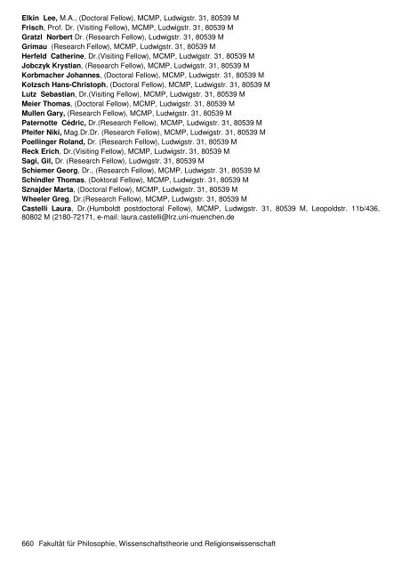 Übersicht der Lehrveranstaltungen für Philosophie WiSe 2013/2014