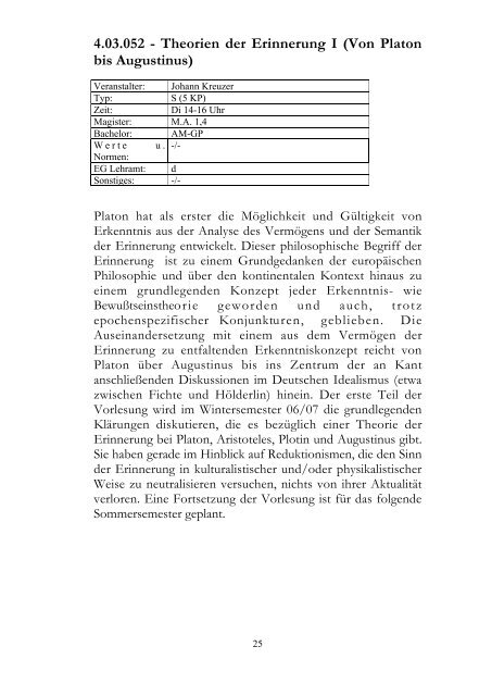 c o 2006 / 2007 - Institut fÃ¼r Philosophie - UniversitÃ¤t Oldenburg