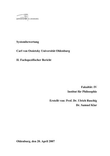 udiengan - Institut fÃ¼r Philosophie - UniversitÃ¤t Oldenburg