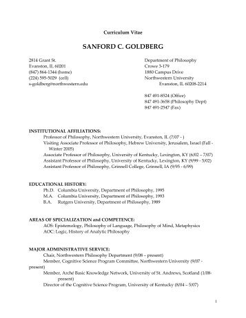 Curriculum Vitae - Northwestern University