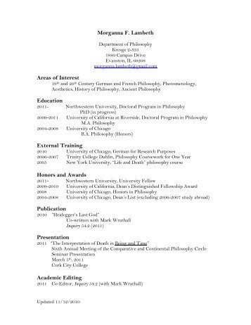 Curriculum Vitae - Northwestern University