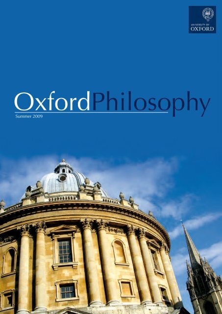OxfordPhilosophy - Faculty of Philosophy - University of Oxford