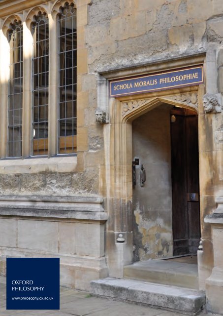 OxfordPhilosophy - Faculty of Philosophy - University of Oxford