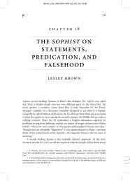 The Sophist on statements, predication, and falsehood