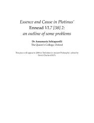 Essence and Cause in Plotinus