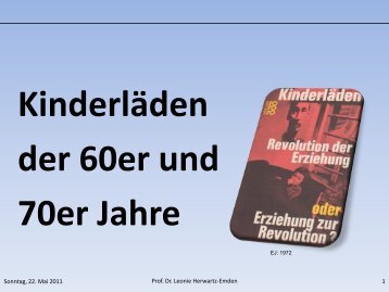 Kinderläden der 60er und 70er Jahre