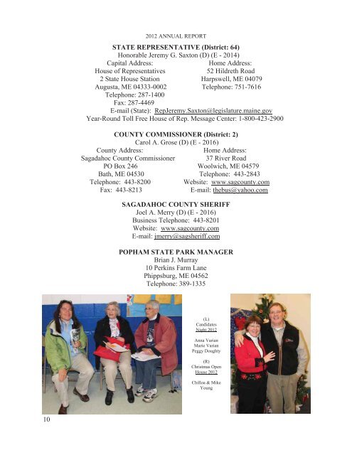 Town of Phippsburg 2012 Annual Report