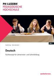 Fachflyer Deutsch S1 - Pädagogische Hochschule Luzern