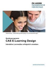 CAS E-Learning Design - Pädagogische Hochschule Luzern