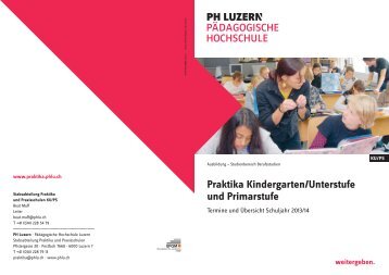 Übersicht Praktika KU PS 13/14 - Pädagogische Hochschule Luzern