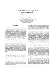 Bearing fault detection with application to PHM Data ... - PHM Society