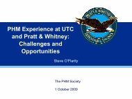PHM Experience at UTC and Pratt & Whitney ... - PHM Society